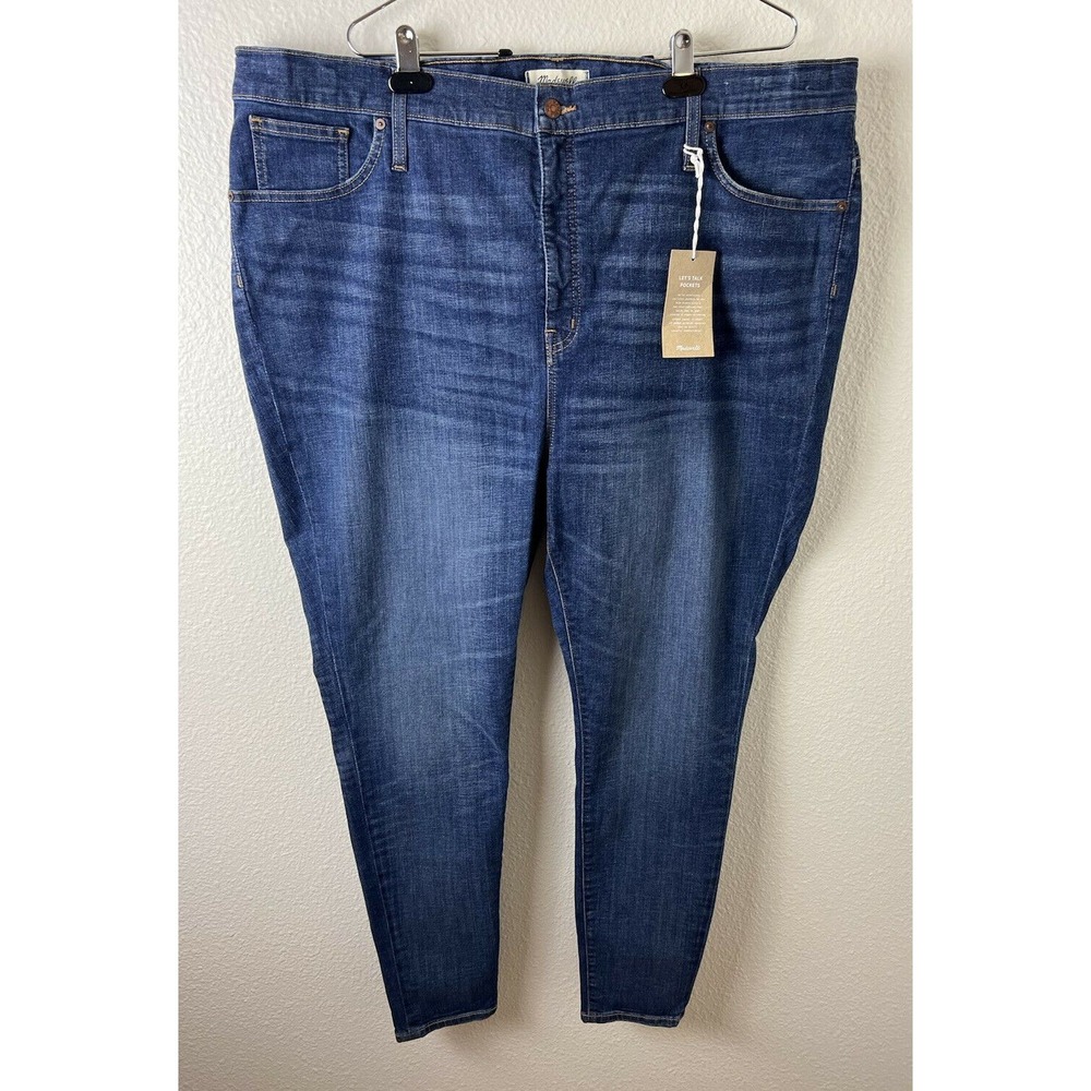 Madwell 10" High Rise Skinny Jeans Size 37 Medium Wash NWT Plus Size